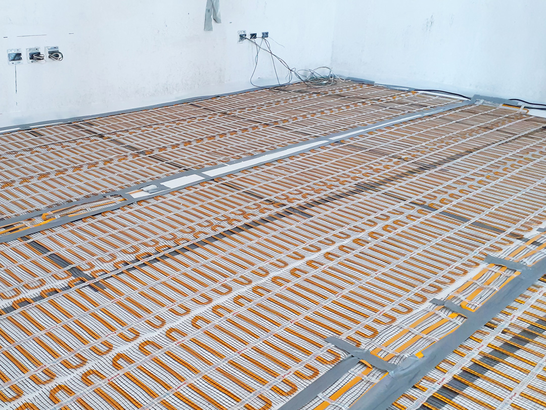 Warmset realisation - Gold fiberglass heating